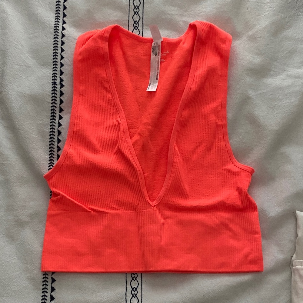 Urban Outfitters Bright Coral Crop Top